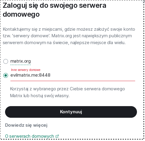 Krok 2. Wpisanie adresu serwera